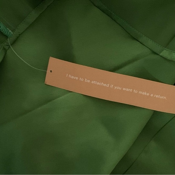 NWT Reformation Hedi Silk Dress in Palm Green - Picture 10 of 12